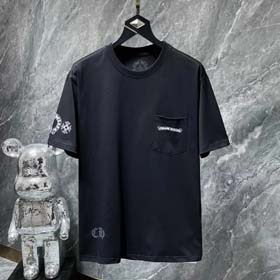 Chrome Hearts CH new horseshoe cross Sanskrit print loose casual men and women T-shirt（40 styles)-1863