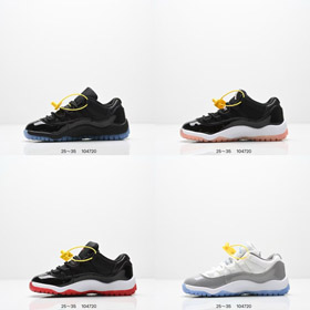 Jordan Air Jordan 11 Low Bred low-top children's basketball shoes-4148